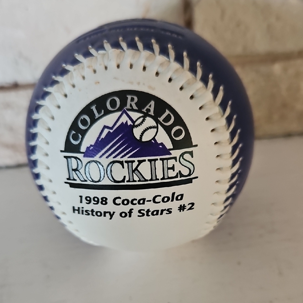 Coca-Cola 1998 Colorado Rockies Baseball - Purple and White